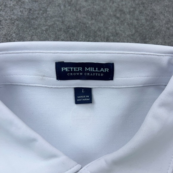 Peter Millar Polo Shirt Mens Large Torrey Pines Crown Crafted Performance‎ Golf - Picture 4 of 15